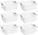 Front. Sterilite - Large Plastic Bin Organizer Storage Basket w/ Handles (6 Pack) - White.