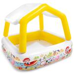 Intex - Inflatable Ocean Scene Sun Shade Kids Swimming Pool With Canopy - Multi