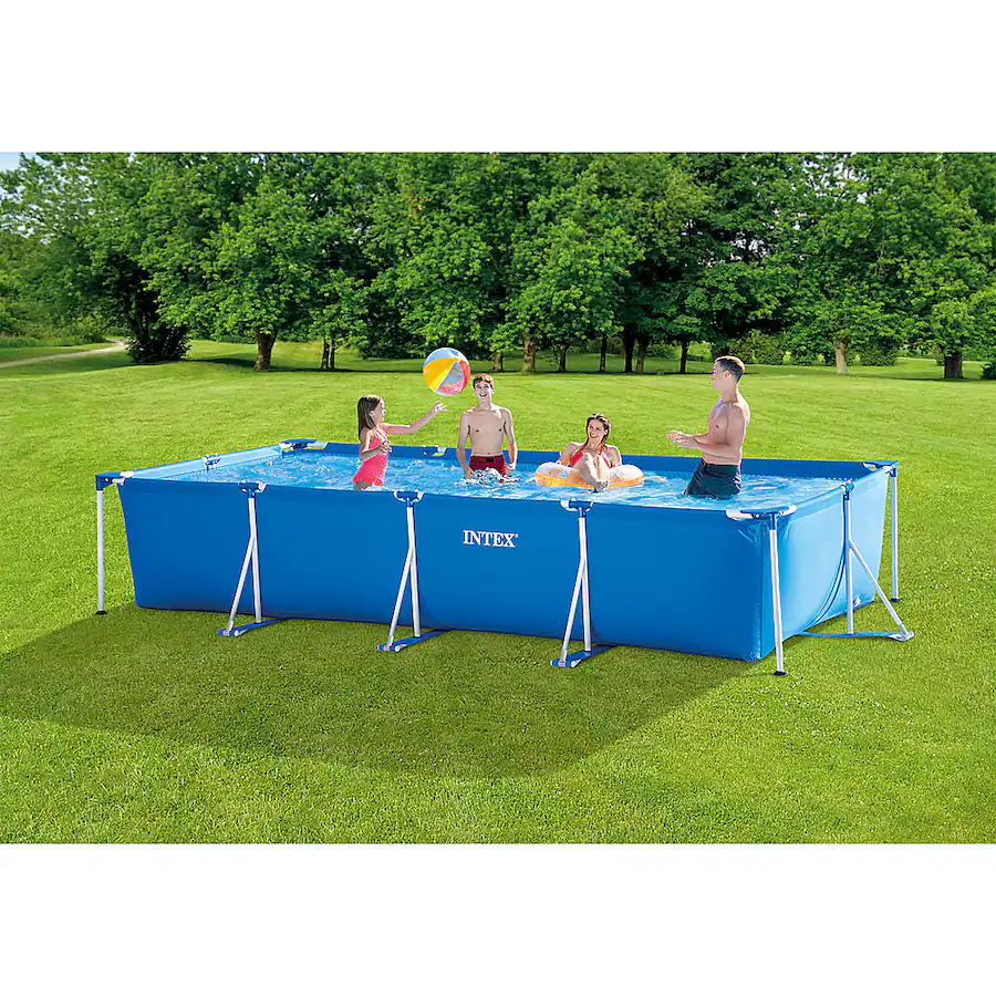 Intex Inflatable Pool Children Intex Kids Rectangular Frame Outdoor Above Ground Swimming Pool - Best Buy
