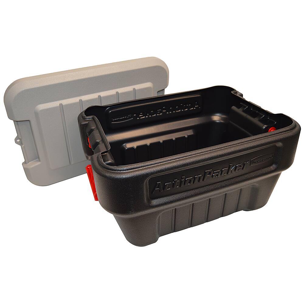 Alt View 13. RubberMaid - Rubbermaid 8 Gallon Lockable Latch Storage Container, Black (2 Pack).