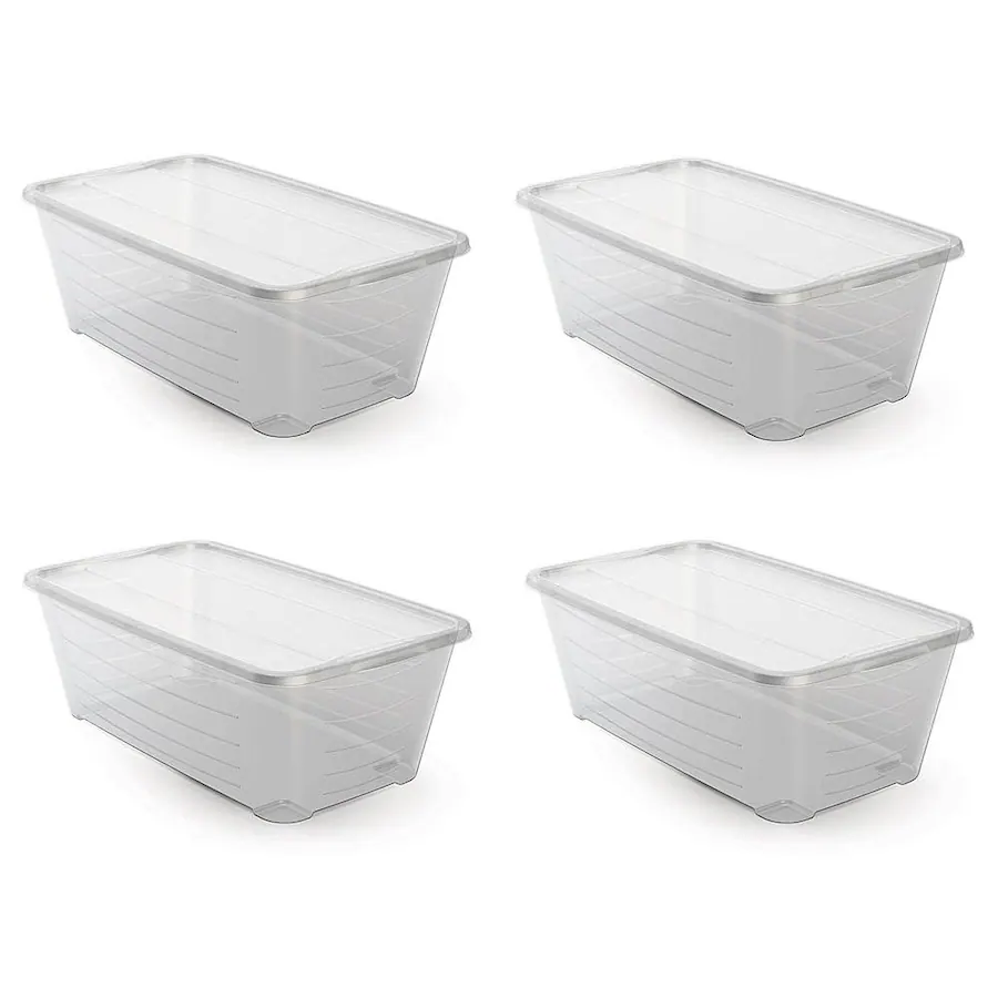Life Story Rectangular Clear Plastic Storage Shoe Box, 4 Pack SHB-4 ...