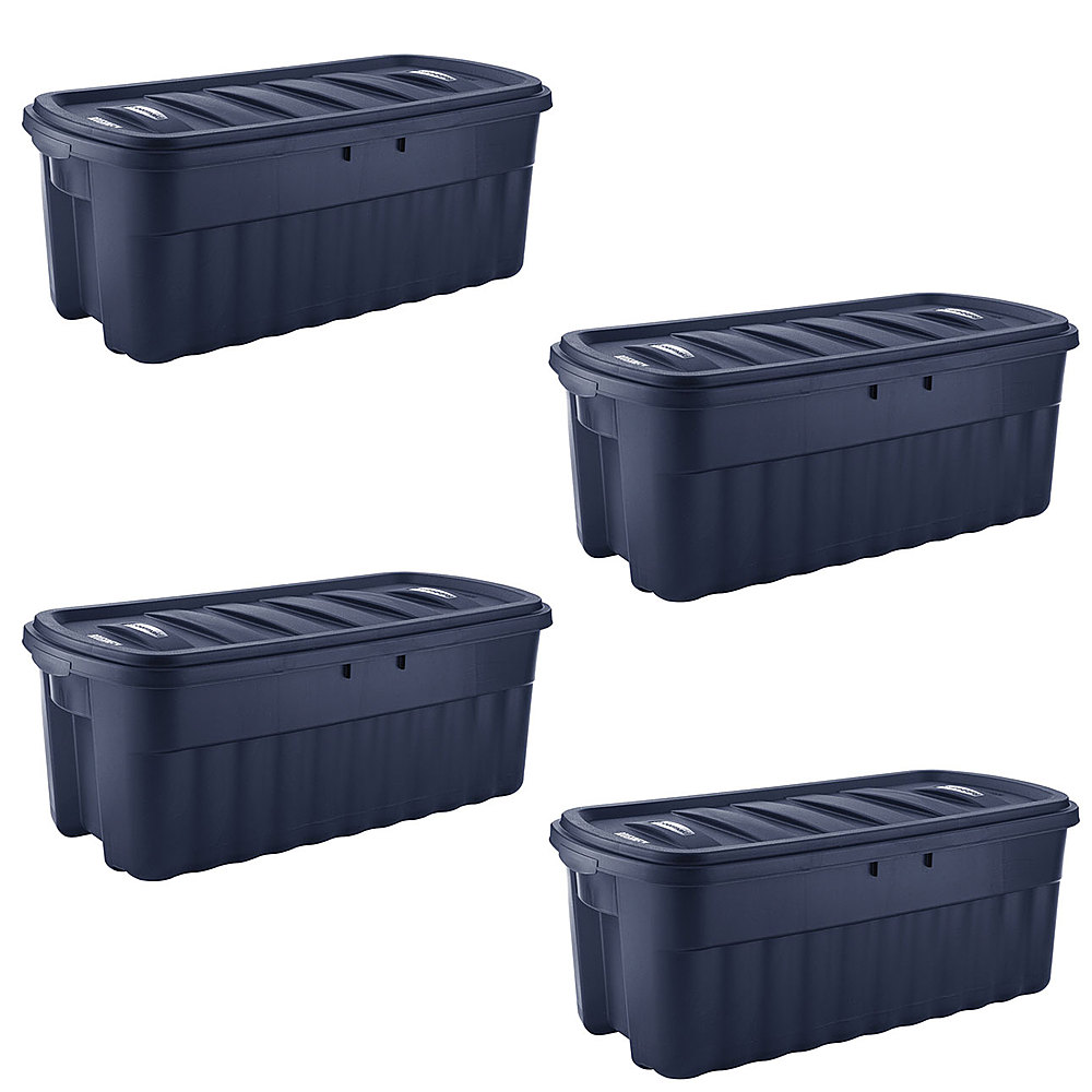 Best Buy: Rubbermaid Roughneck 50 Gallon Rugged Stackable Storage Tote  Container (4 Pack) RMRT500007-4pack