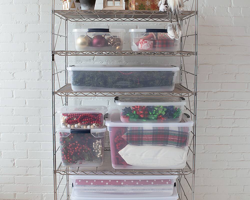 Alt View 14. RubberMaid - Latching Plastic Storage Tote Container & Lid (12 Pack).