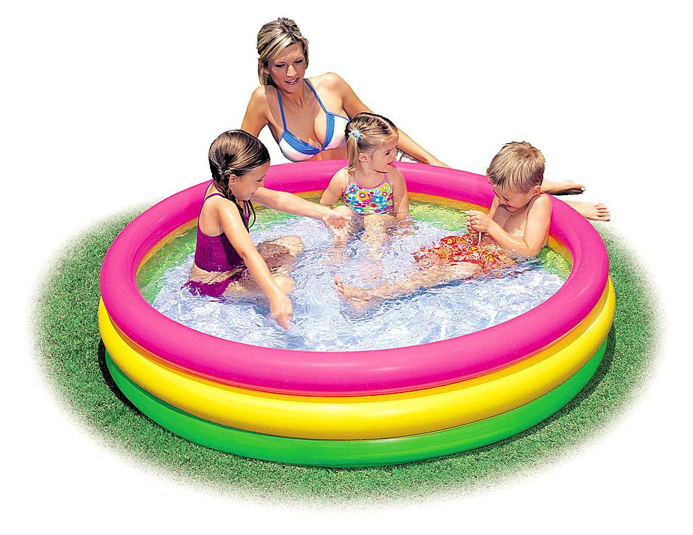 Intex Inflatable Sunset Glow Colorful Backyard Kids Play Pool57422EP