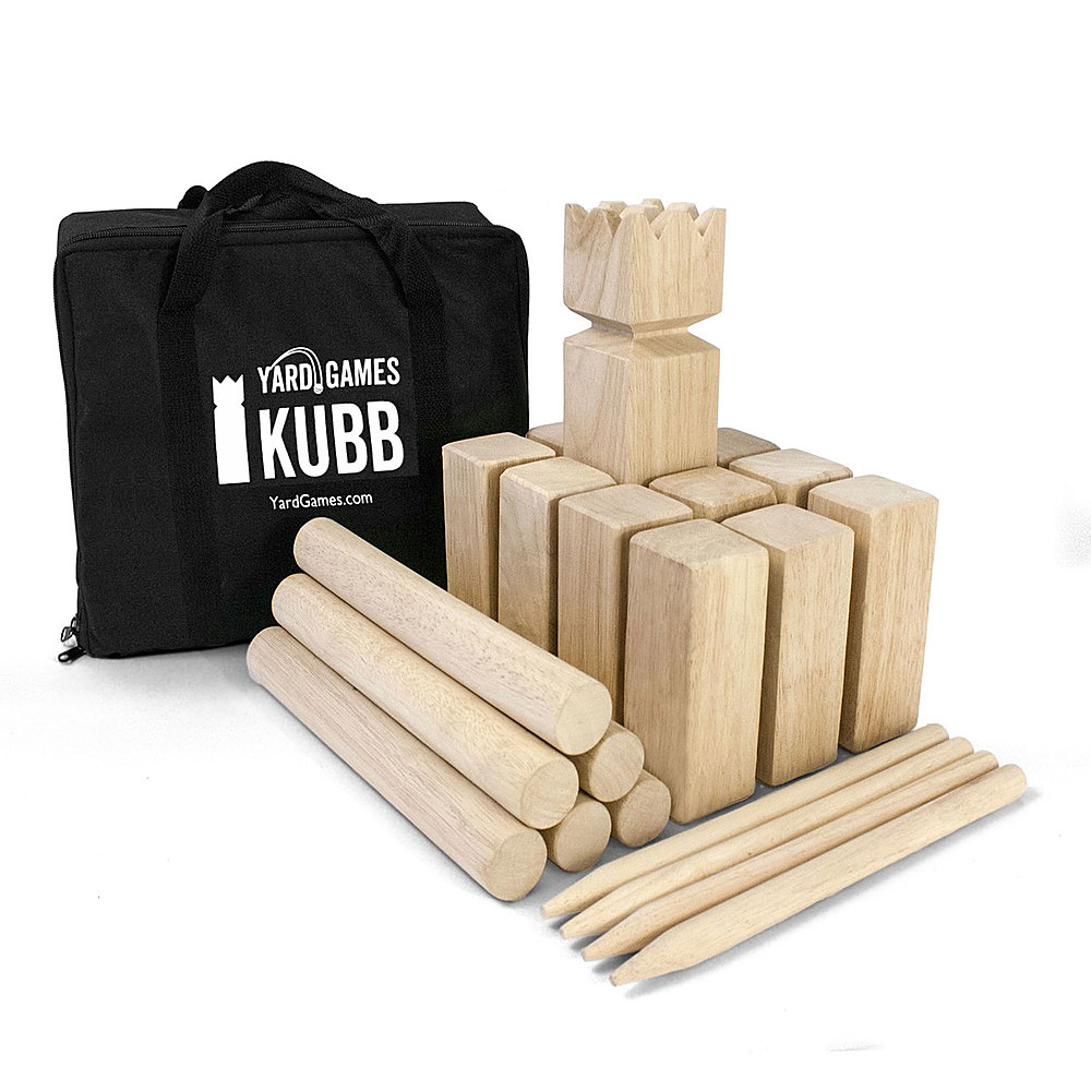 YardGames - Kubb Premium Wooden Game Set with Canvas Transport & Storage Bag