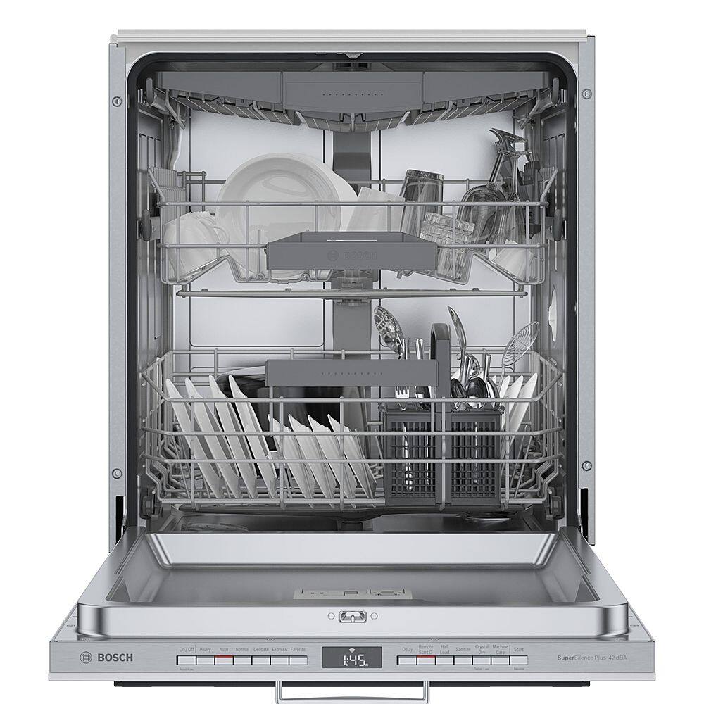 Alt View 11. Bosch - 800 Series 24" Top Control Smart Built-In Dishwasher with 3rd Rack and 42 dBA - Custom Panel Ready.