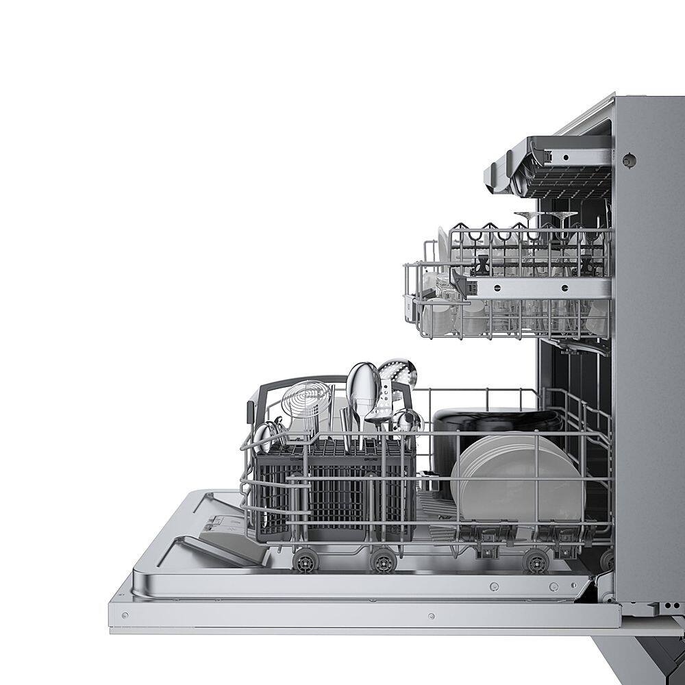 Alt View 12. Bosch - 800 Series 24" Top Control Smart Built-In Dishwasher with 3rd Rack and 42 dBA - Custom Panel Ready.