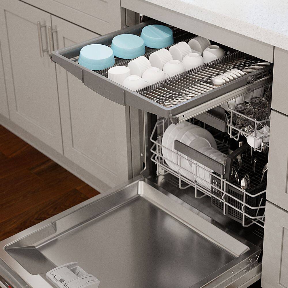 Alt View 27. Bosch - 800 Series 24" Top Control Smart Built-In Dishwasher with 3rd Rack and 42 dBA - Custom Panel Ready.