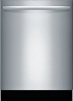 Bosch - 800 Series 24" Top Control Smart Built-In Stainless Steel Tub Dishwasher with 3rd Rack and CrystalDry, 42 dBA - Silver - Front_Zoom