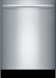 Bosch - 800 Series 24" Top Control Smart Built-In Dishwasher with CrystalDry, 3rd Rack and 42 dBA - Silver - Front_Zoom