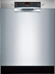 Bosch - 300 Series 24" Front Control Smart Built-In Dishwasher, 46 dBA - Silver
