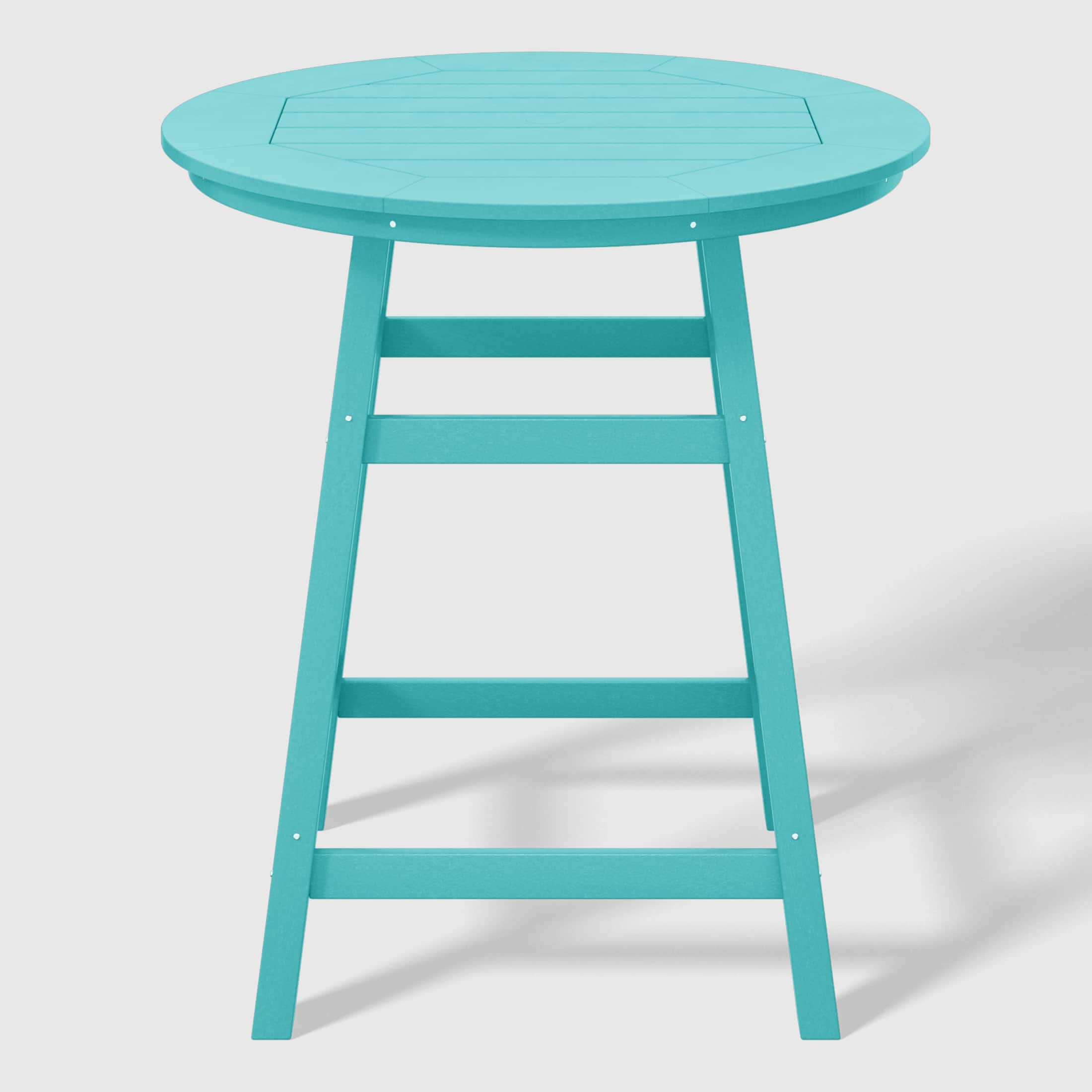 "WestinTrends - Malibu Outdoor 35"" HDPE Round Patio Counter Height Bar Table - Turquoise" price history on PriceWatchPro