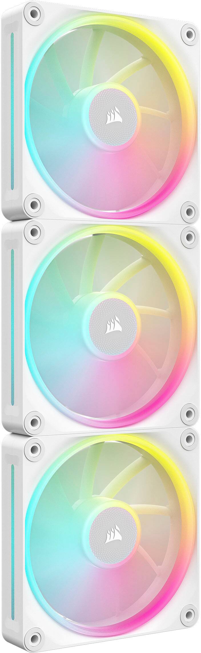 Alt View 17. CORSAIR - CUE LINK LX120 RGB 120mm PWM Fans Starter Kit (3-pack) - White.