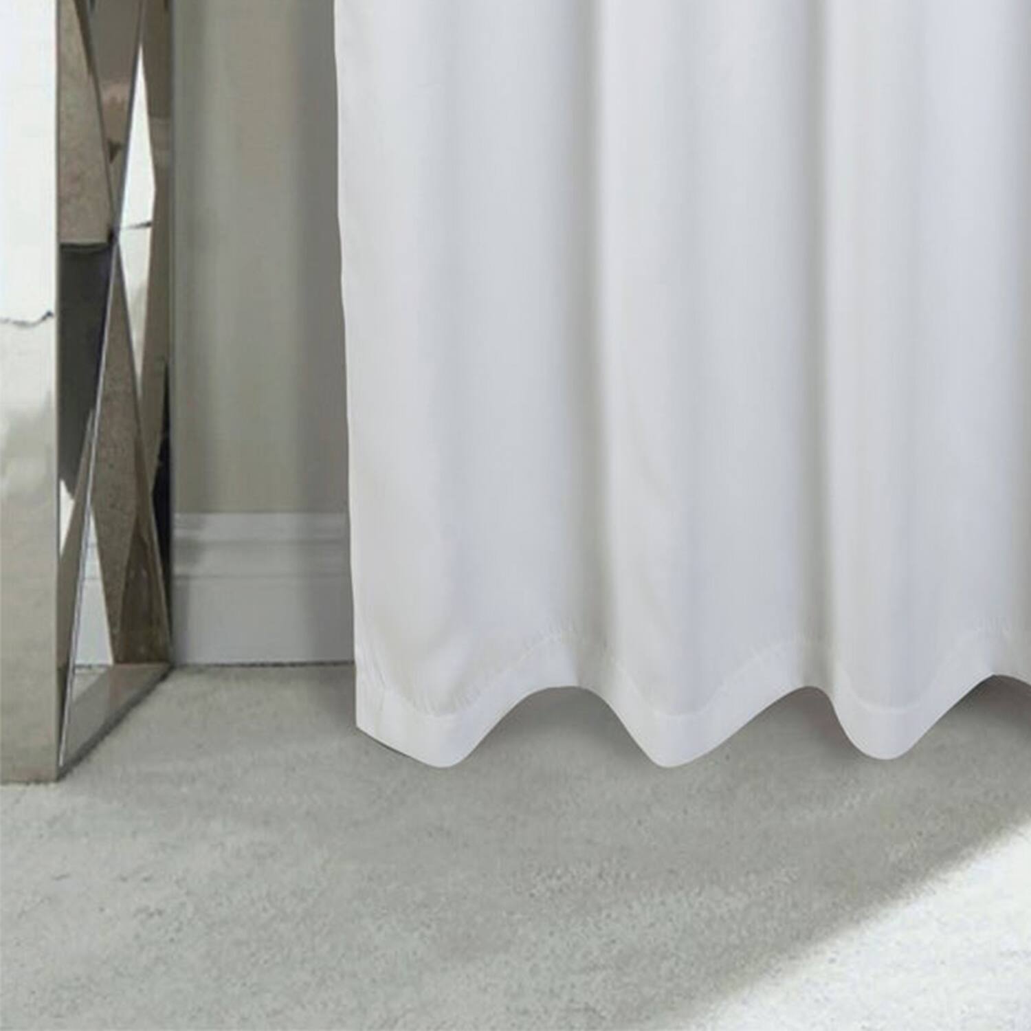 Back. RT Designers Collection - RT Designers Collection 100% Polyester Twilight Blackout Rod Pocket Curtain Panel 54" x 84" White - White.