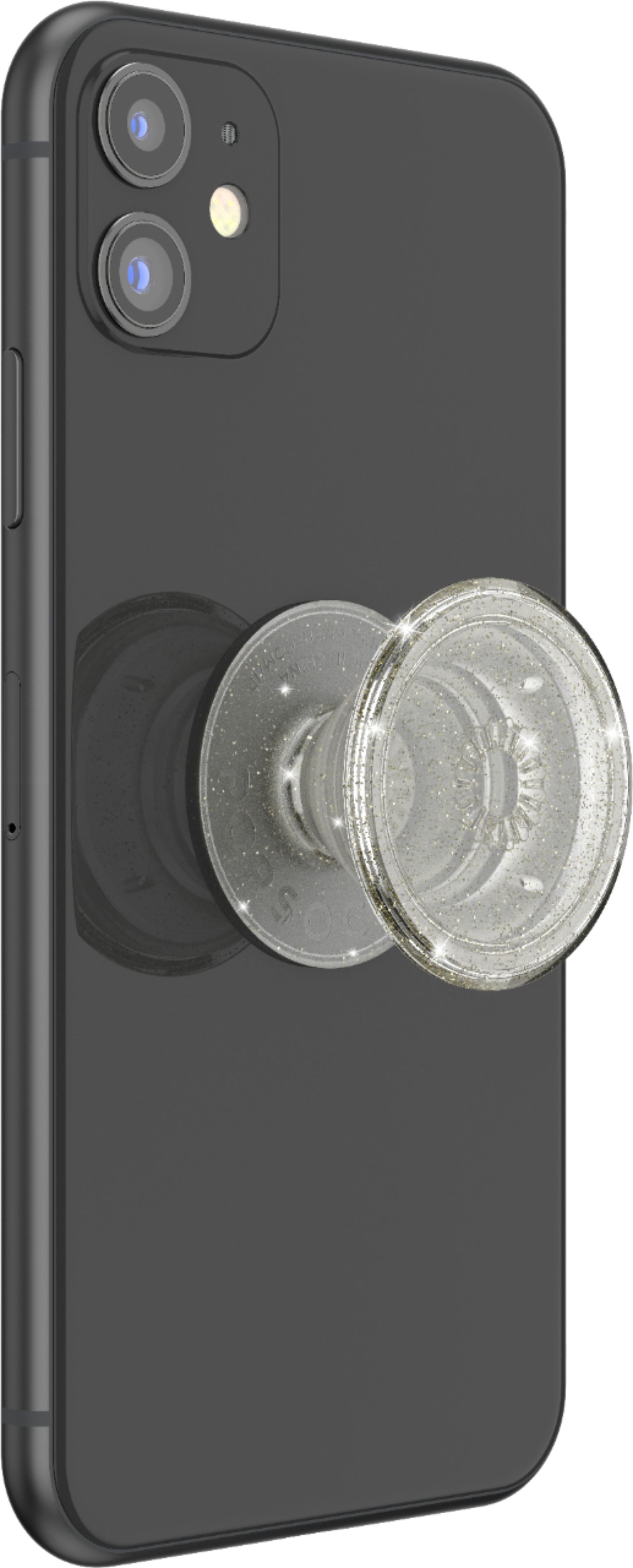 PopSockets Swappable PopGrips - Clear Glitter Silver from Xfinity Mobile in Clear  /Glitter
