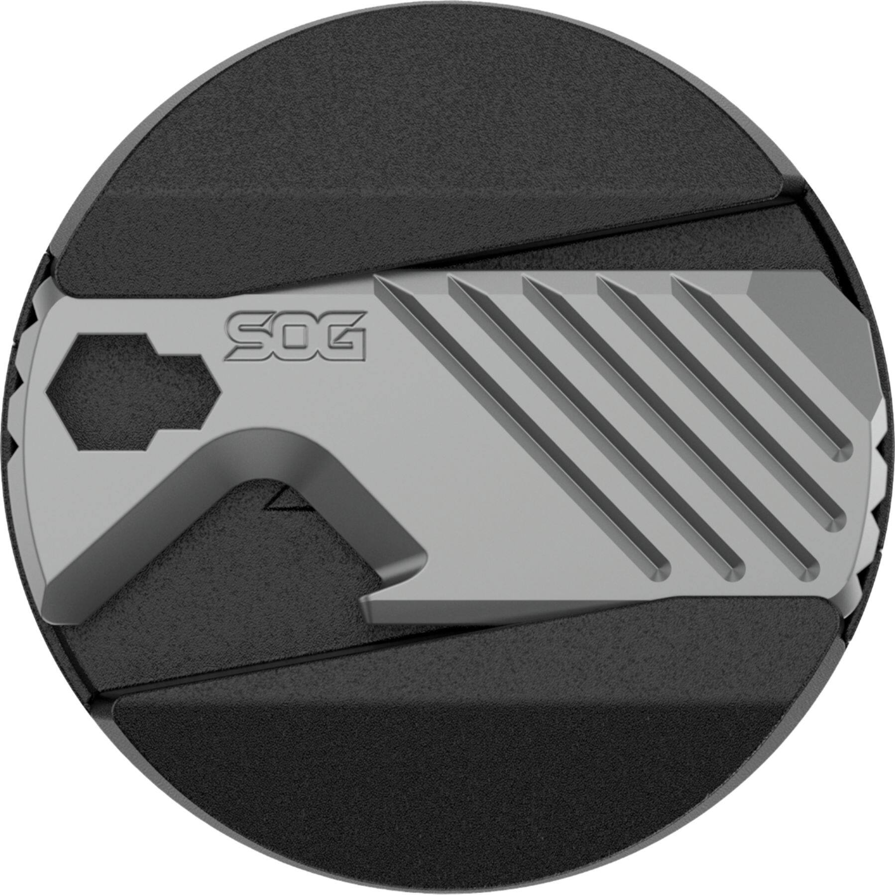 Angle View: PopSockets - PopGrip SOG Multi-Tool Cell Phone Grip and Stand - Black