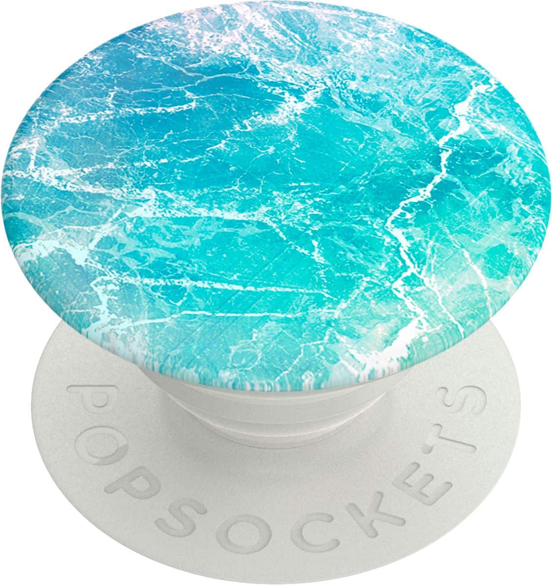 Front. PopSockets - PopGrip Cell Phone Grip and Stand - Ocean View.