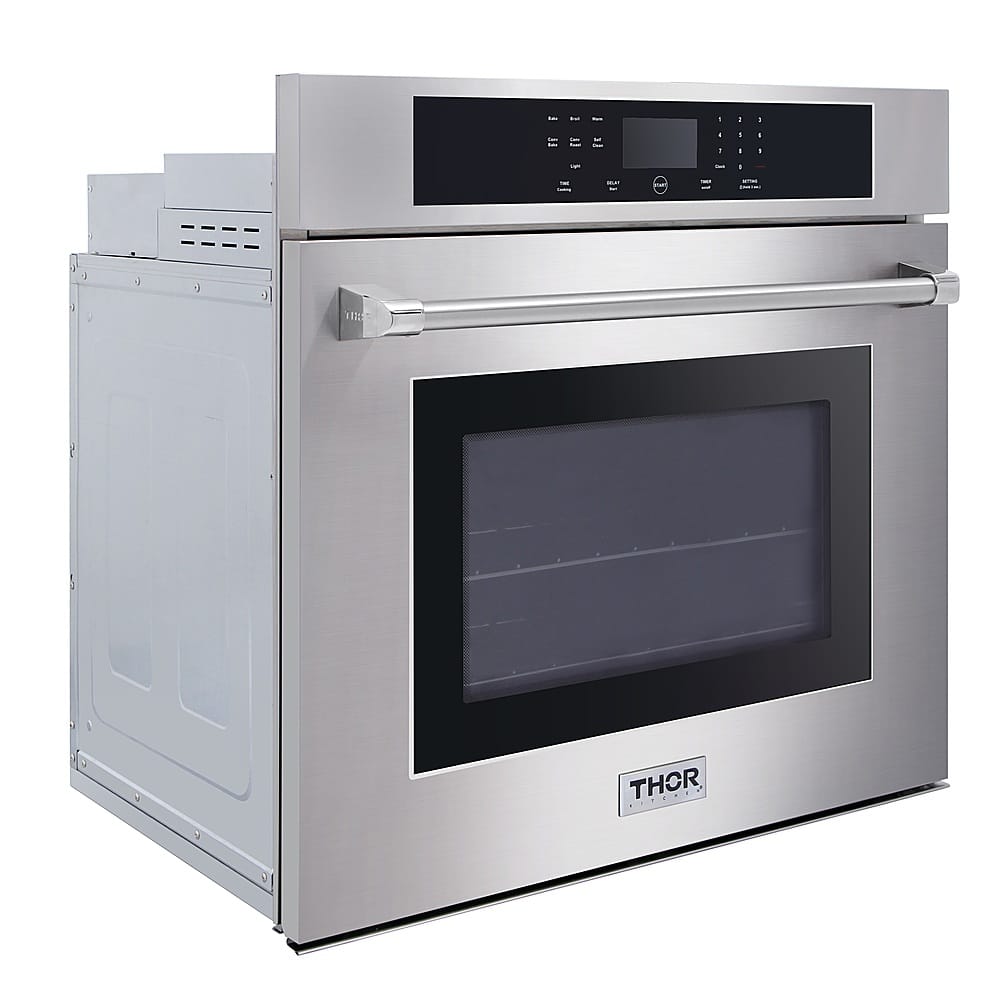Angle. Thor Kitchen - 30" Built-In Single Electric Wall Oven - Stainless Steel.