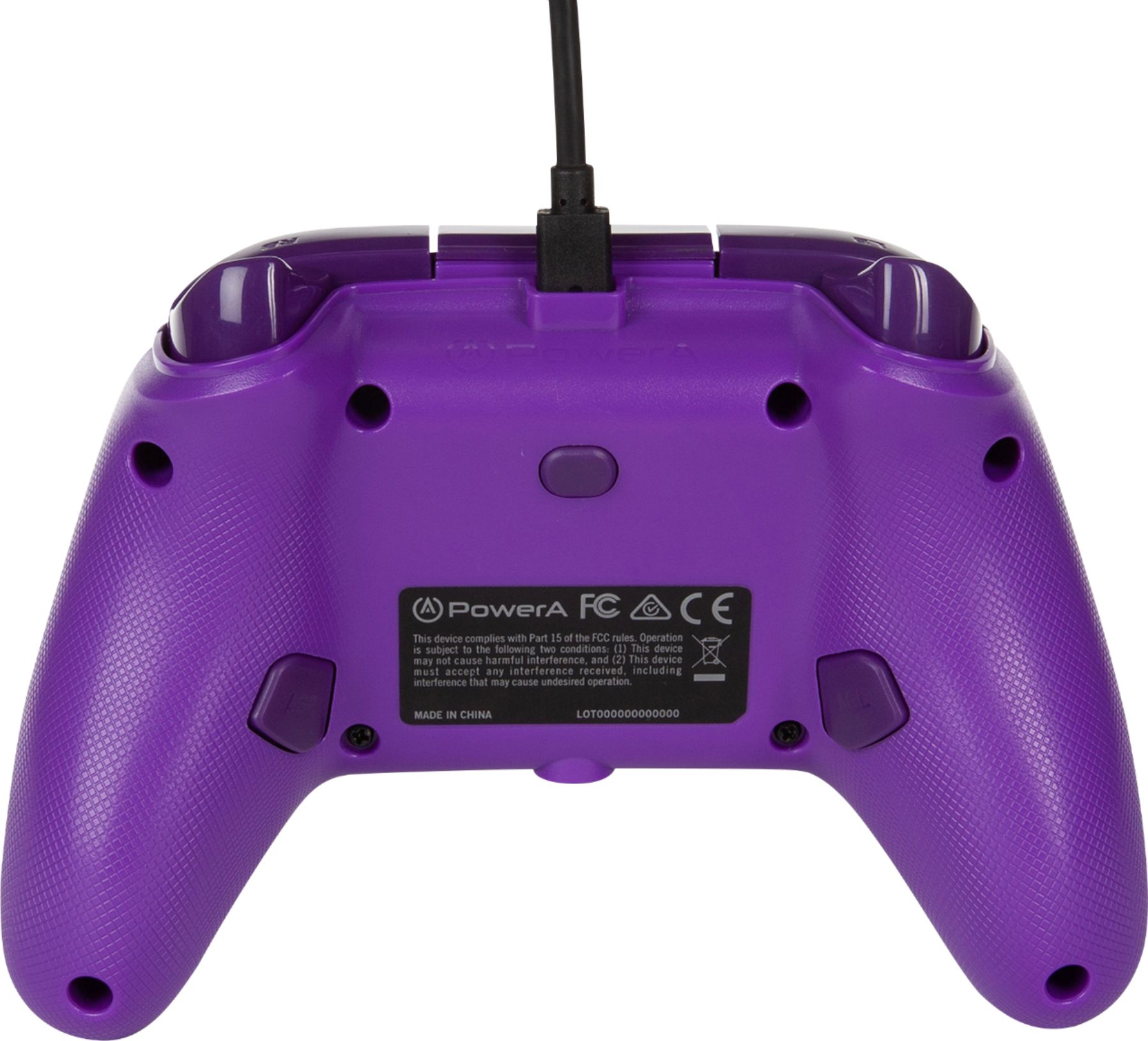 Back View: PowerA Enhanced Wired Controller for Xbox Series X|S - Royal Purple