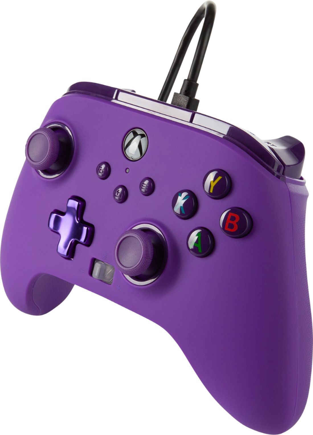 Left View: PowerA Enhanced Wired Controller for Xbox Series X|S - Royal Purple