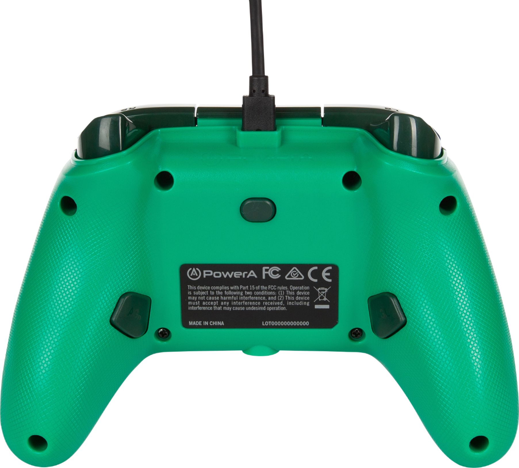 Back View: PowerA - Enhanced Wired Controller for Xbox Series X|S - Green