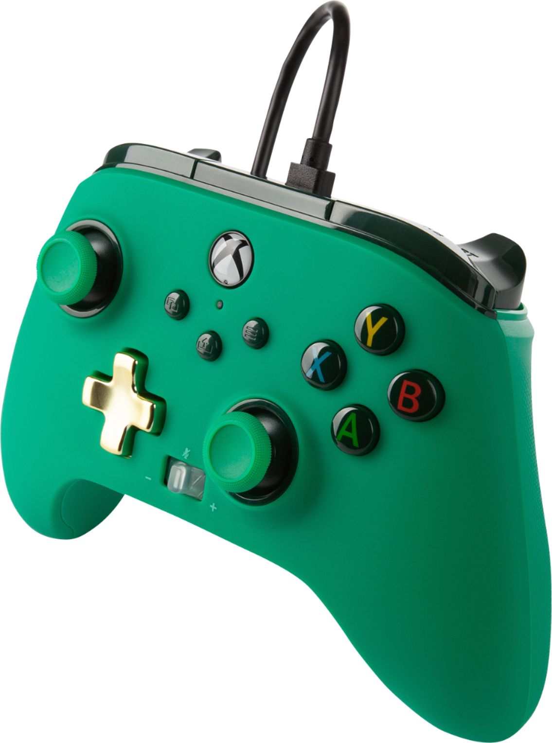 Left View: PowerA - Enhanced Wired Controller for Xbox Series X|S - Green