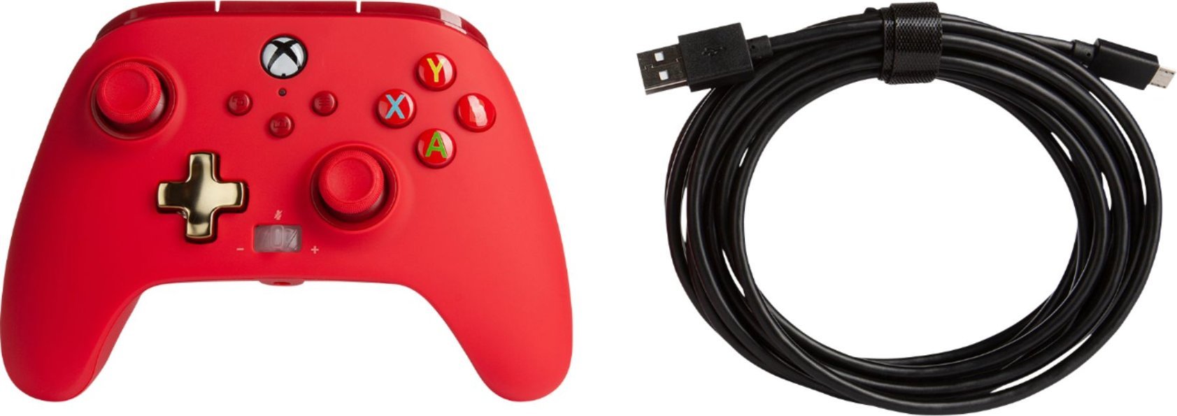Zoom in on Alt View Zoom 19. PowerA - Enhanced Wired Controller for Xbox Series X|S - Red.