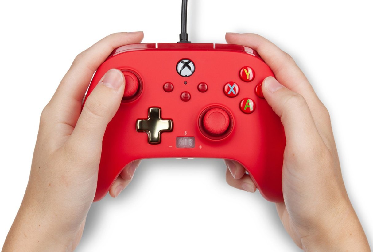 Zoom in on Alt View Zoom 20. PowerA - Enhanced Wired Controller for Xbox Series X|S - Red.