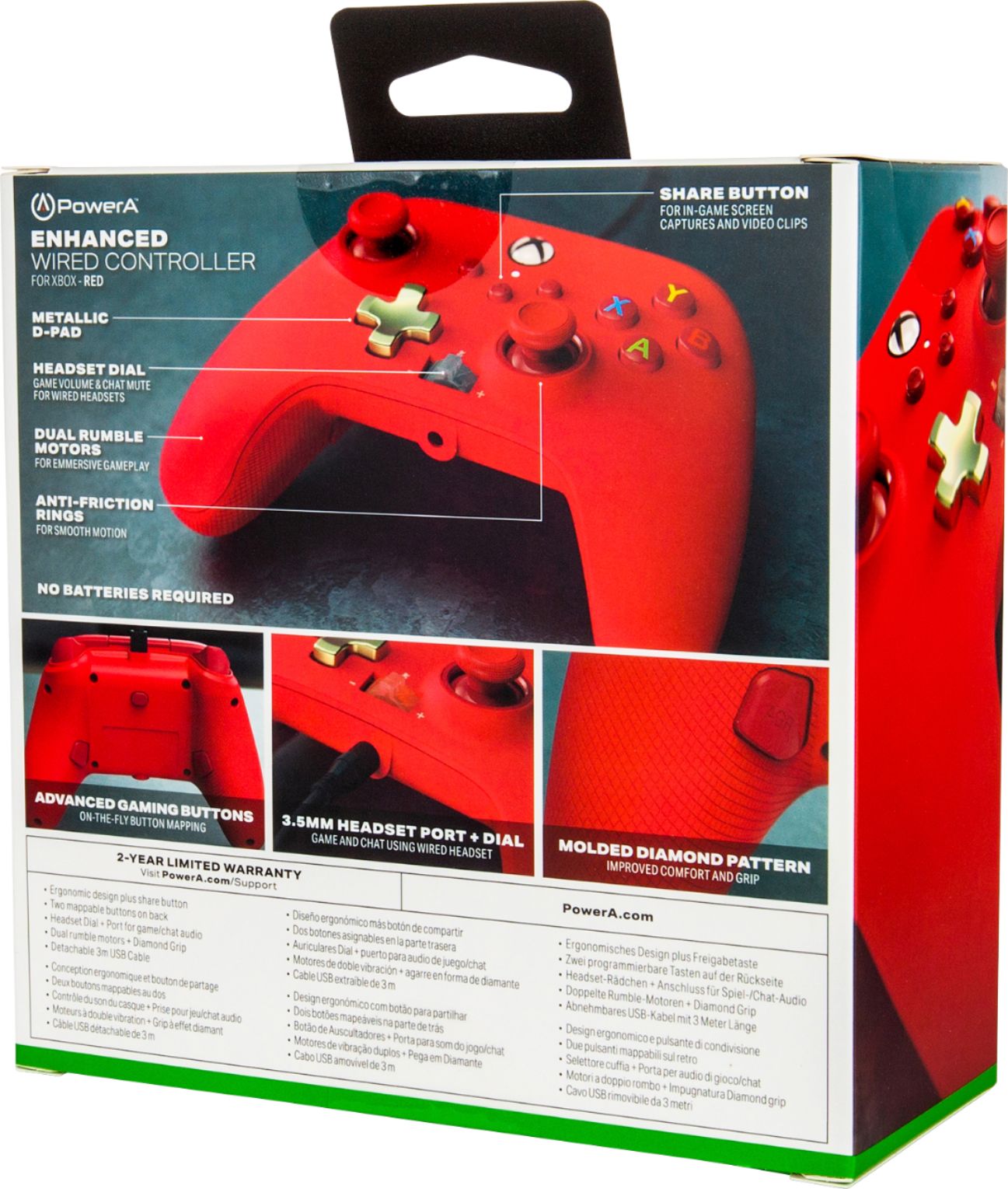 Best Buy Powera Enhanced Wired Controller For Xbox Series X S Red