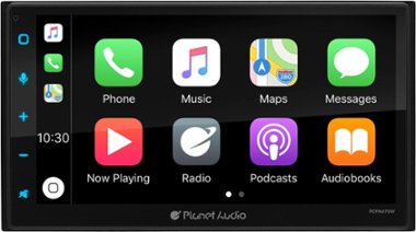 Planet Audio - 6.75" Wireless Android and Apple CarPlay Multimedia Receiver - Black - Front_Zoom