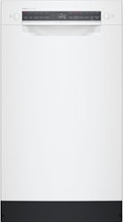 Bosch - 300 Series 18" Front Control Smart Built-In Dishwasher with 3rd Rack and 46 dBA - White - Front_Zoom