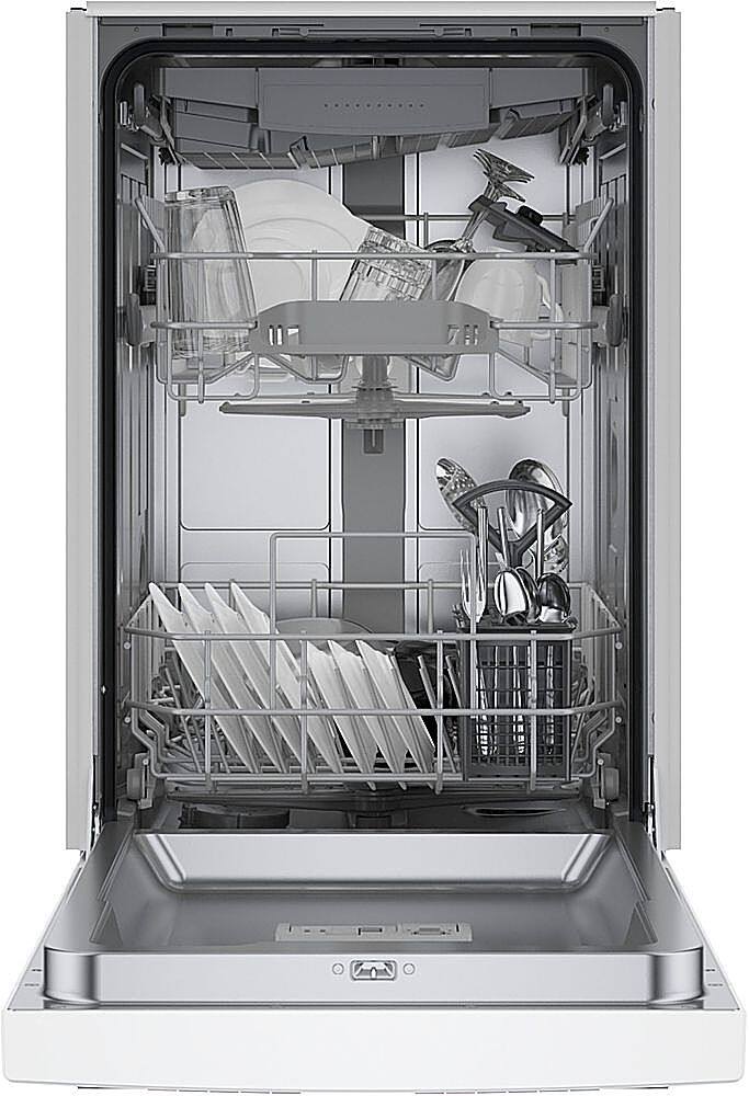 Alt View 12. Bosch - 300 Series 18" Front Control Smart Built-In Dishwasher with 3rd Rack and 46 dBA - White.