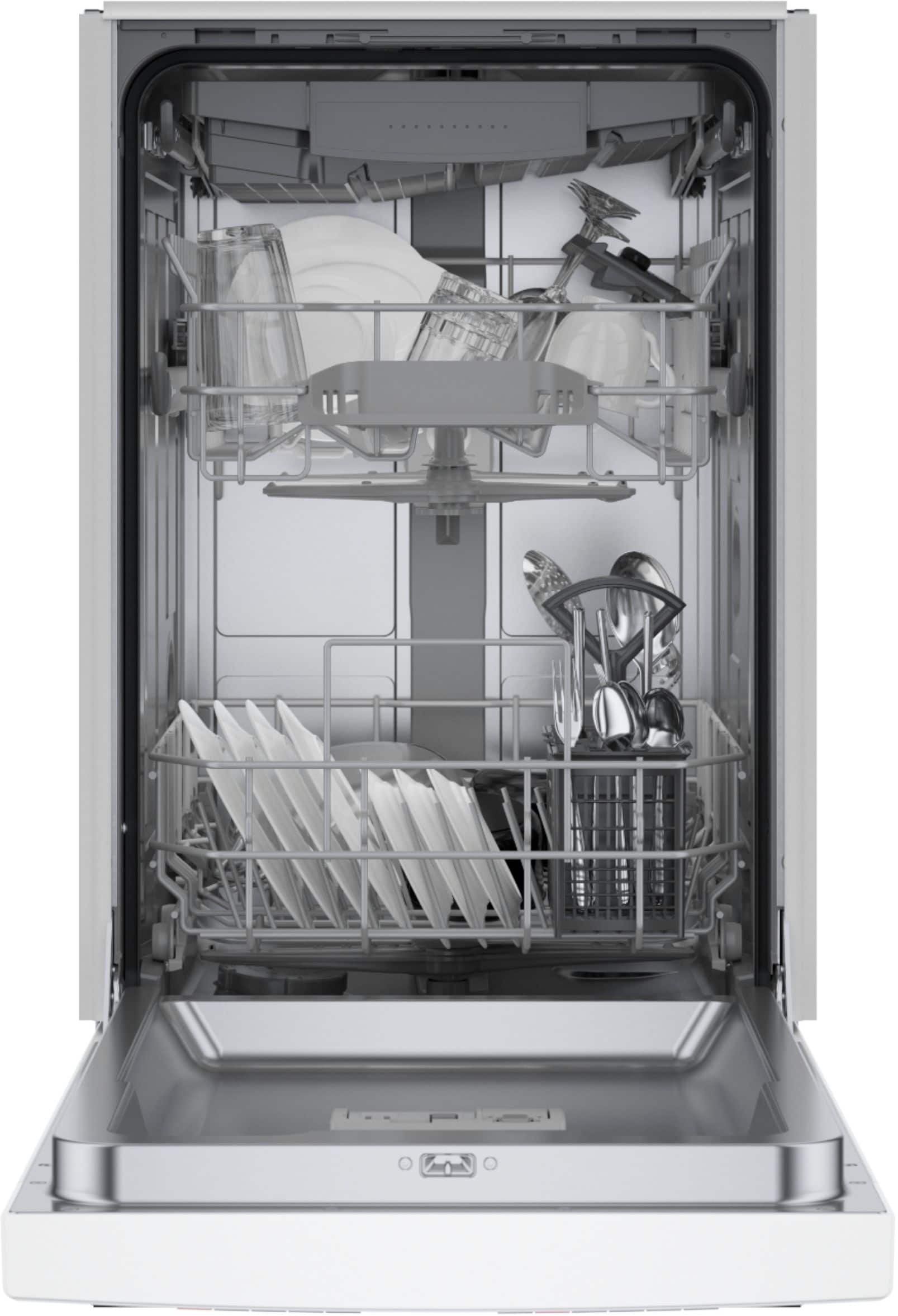 Alt View 16. Bosch - 300 Series 18" Front Control Smart Built-In Dishwasher with 3rd Rack and 46 dBA - White.