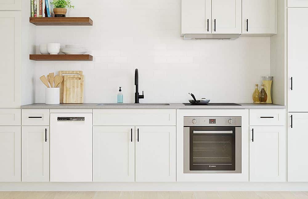 Alt View 28. Bosch - 300 Series 18" Front Control Smart Built-In Dishwasher with 3rd Rack and 46 dBA - White.