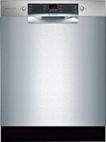 Bosch - 800 Series 24" ADA Front Control Built-In Dishwasher with 3rd Rack, HomeConnect, 42 dBA - Silver - Front_Zoom