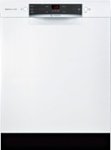 Front Zoom. Bosch - 300 Series 24" ADA Front Control Smart Built-In Dishwasher with Home Connect and 46 dba - White.