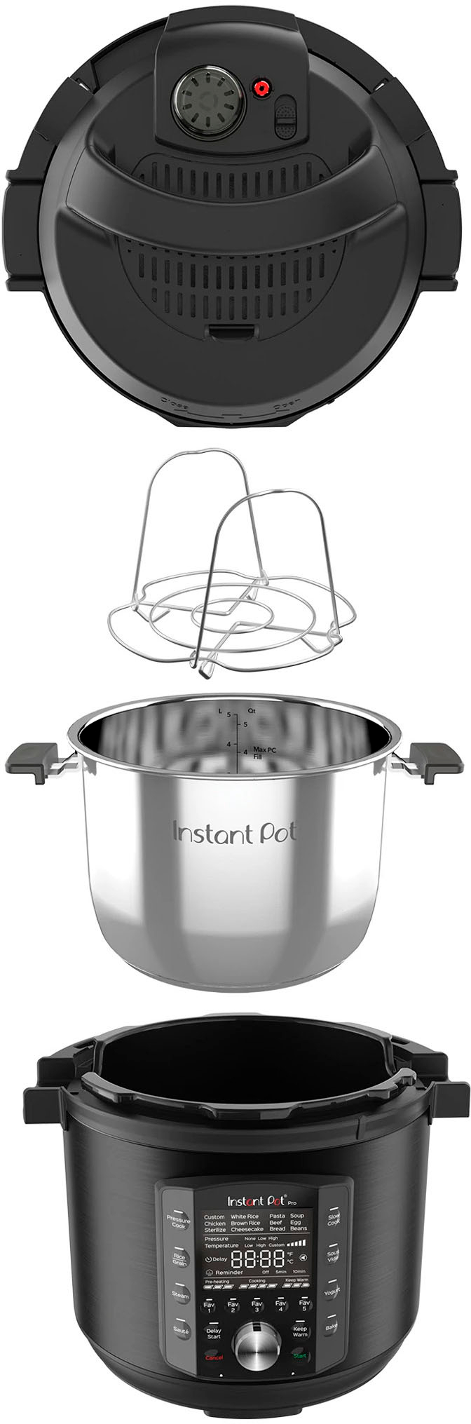 Instant Pot 6 qt. Matte Black Duo Pro Electric Pressure Cooker 112-0123-01  - The Home Depot