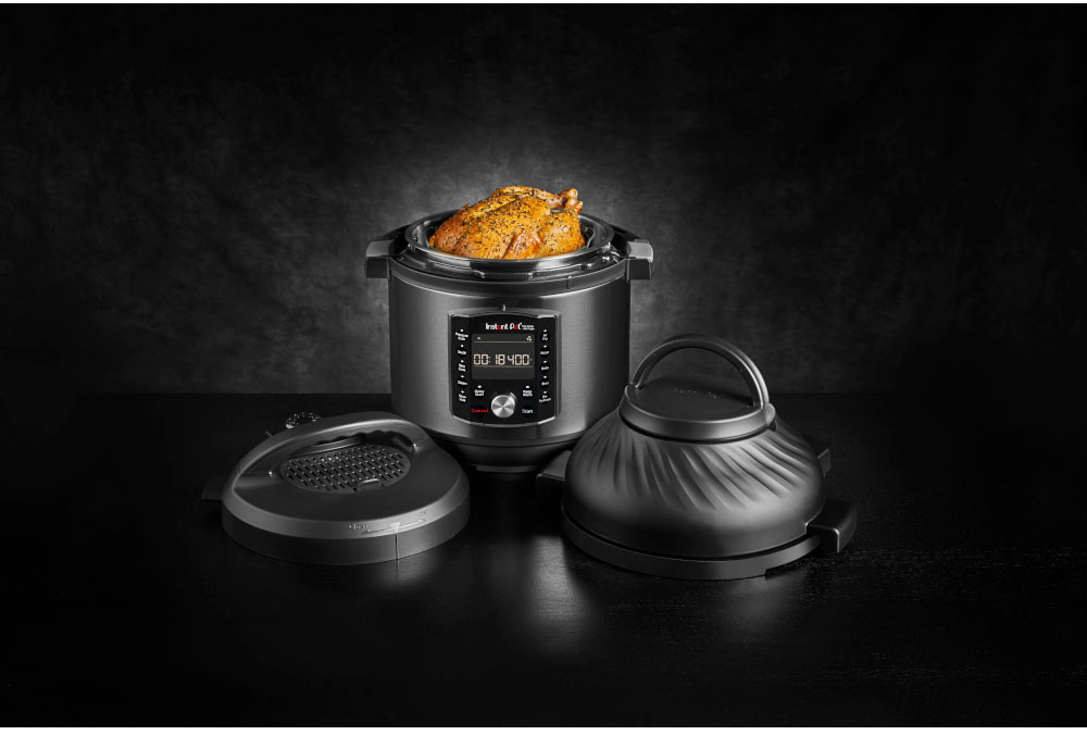 Instant Pot 8 Qt. Silver Duo Crisp Air Fryer with EPC Combo 140-0021-01 -  The Home Depot