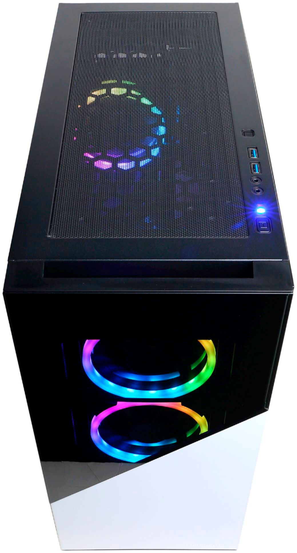 H.E. QB Gaming Desktop PC- AMD Ryzen 7 5000 Series 5700G 8-Core, 3.8 GHz  .16-Thread CPU ,16GB DDR4 3200 RAM with 240mm Liquid Cooler 500GB SSD