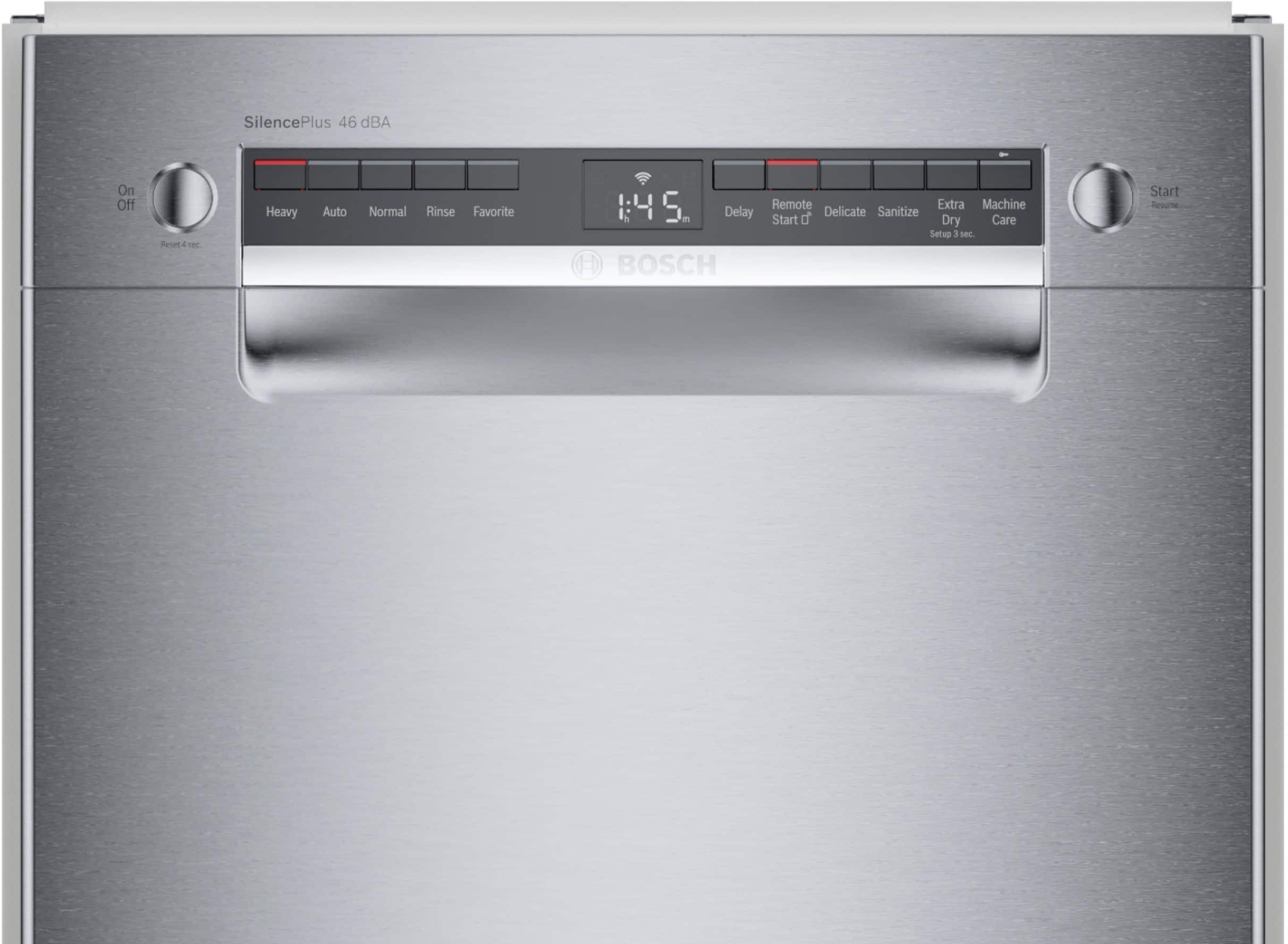 Alt View 14. Bosch - 300 Series 18" Front Control Smart Built-In Dishwasher with 3rd Rack and 46 dBA - Silver.