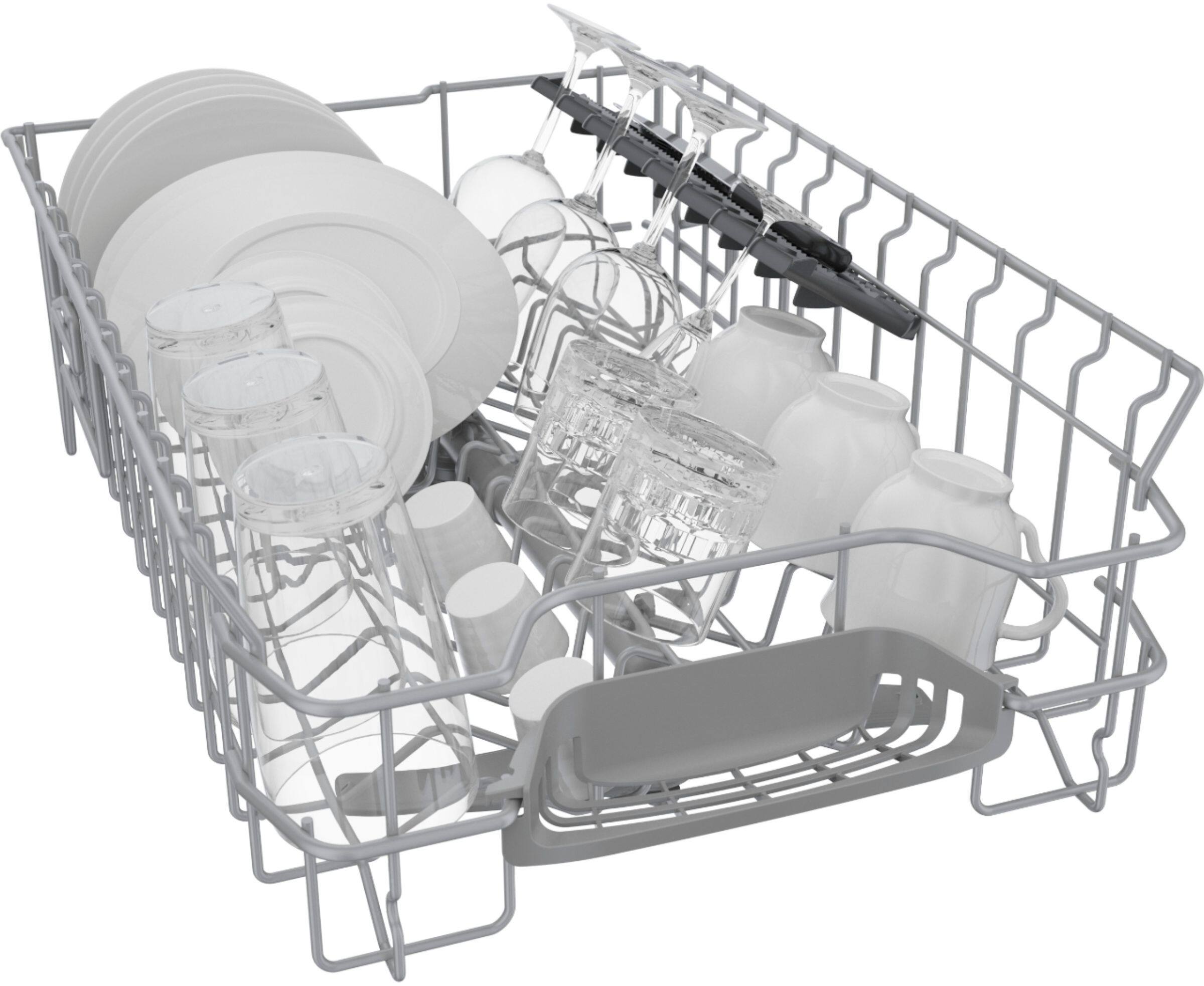 Alt View 17. Bosch - 300 Series 18" Front Control Smart Built-In Dishwasher with 3rd Rack and 46 dBA - Silver.