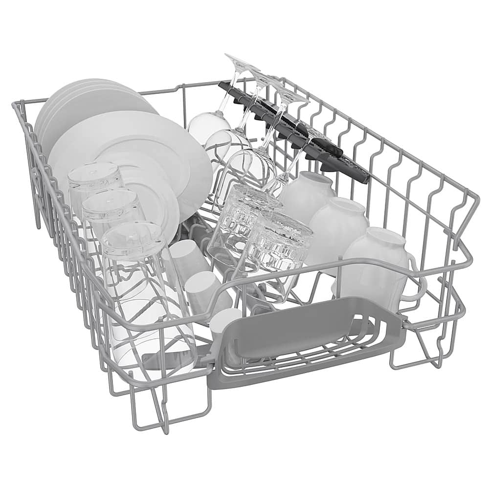 Alt View 19. Bosch - 300 Series 18" Front Control Smart Built-In Dishwasher with 3rd Rack and 46 dBA - Silver.