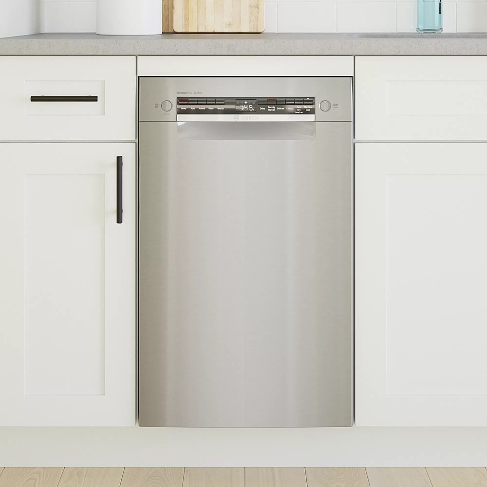 SPE53B52UC Bosch 300 Series 18 ADA-compliant Dishwasher with Recessed  Handle - White