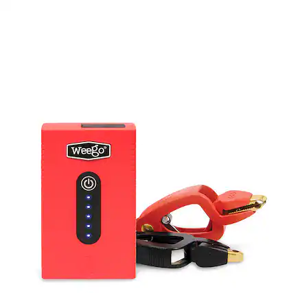 Front. Weego - 44s 12-Volt Portable Lithium Jump Starter, 440 Cranking Amps - Orange.