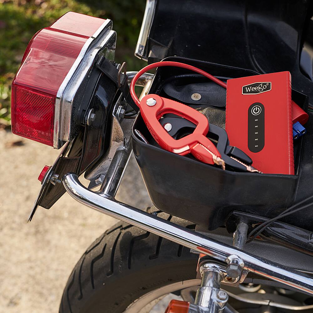 Alt View 11. Weego - 44s 12-Volt Portable Lithium Jump Starter, 440 Cranking Amps - Orange.