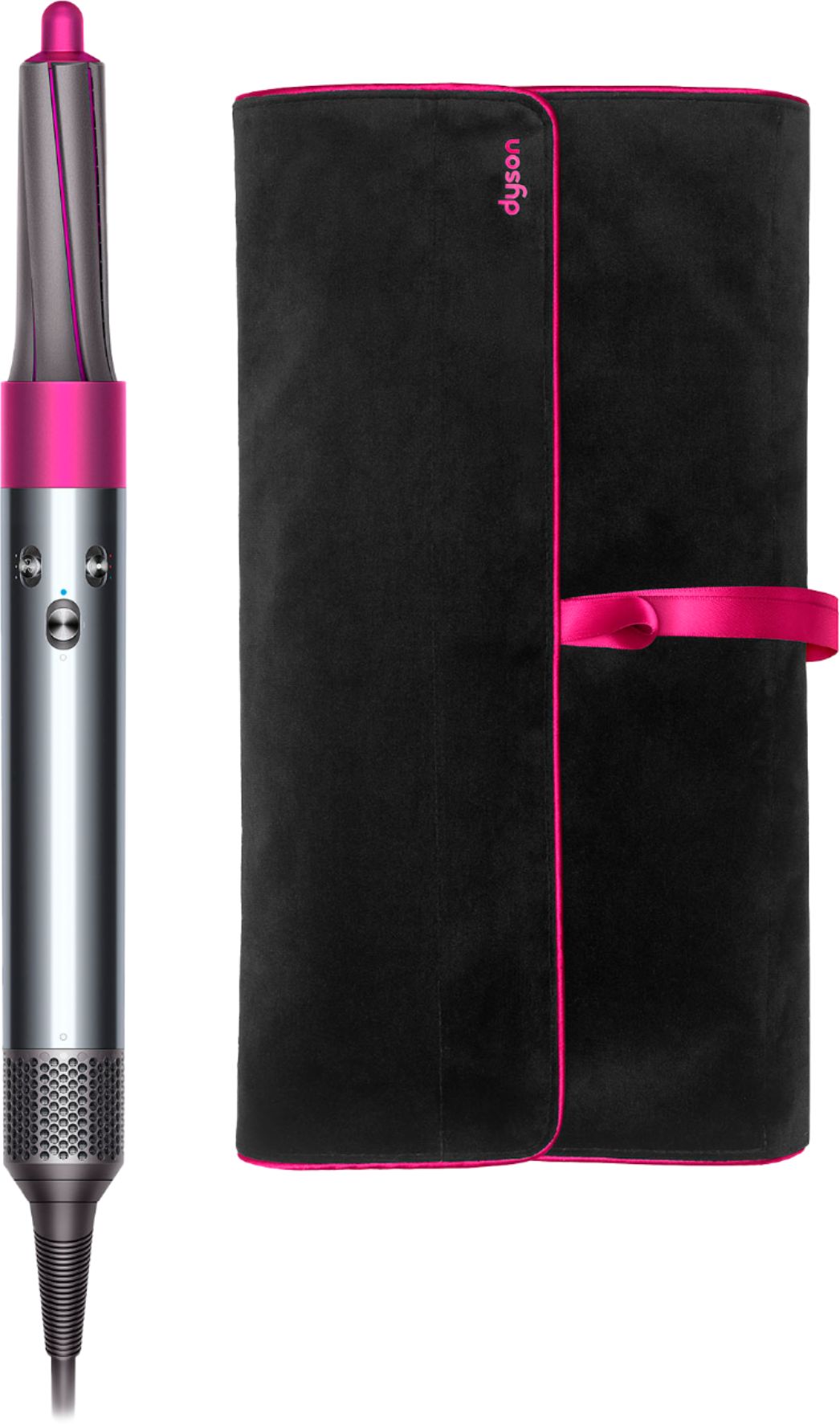Angle View: Dyson - Airwrap styler gift edition - Nickel/Fuchsia