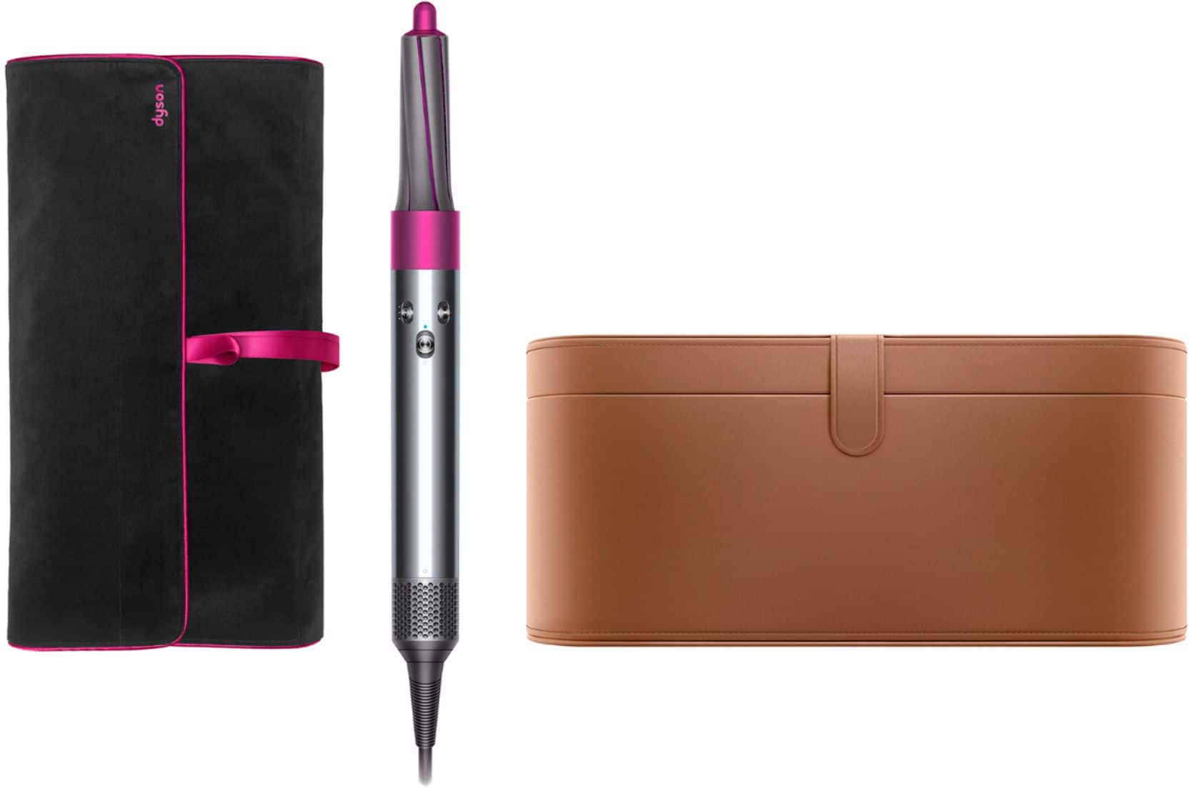 Left. Dyson - Airwrap styler gift edition - Nickel/Fuchsia.