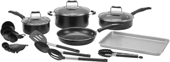 Angle Zoom. Cuisinart - Complete Chef 22 Piece Cookware Set - Silver.