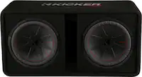 KICKER - CompR Dual 12" Dual-Voice-Coil 2-Ohm Subwoofers with Enclosure - Black - Front_Zoom