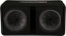 KICKER - CompR Dual 12" Dual-Voice-Coil 2-Ohm Subwoofers with Enclosure - Black